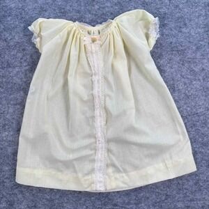 Vintage A Cradle Club Girls Small Yellow Lace and Flower on Bow Front